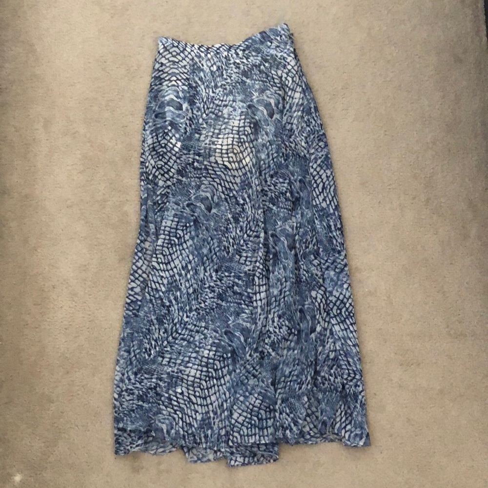 Snake print maxi skirt